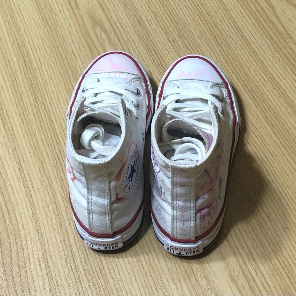 Converse Chuck Taylor Kids White Sneakers Unisex Boy Size 12.5 - Picture 7 of 12